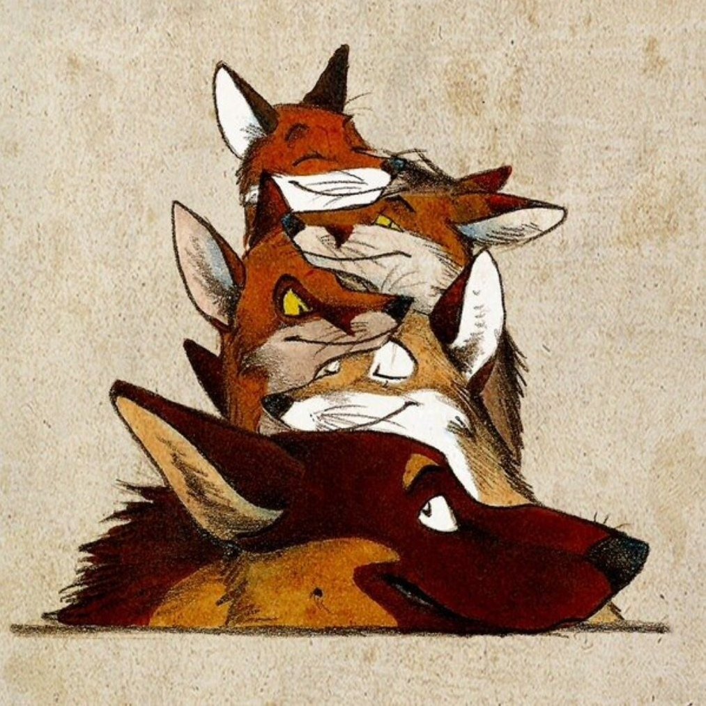 Лиса картинки нарисованные