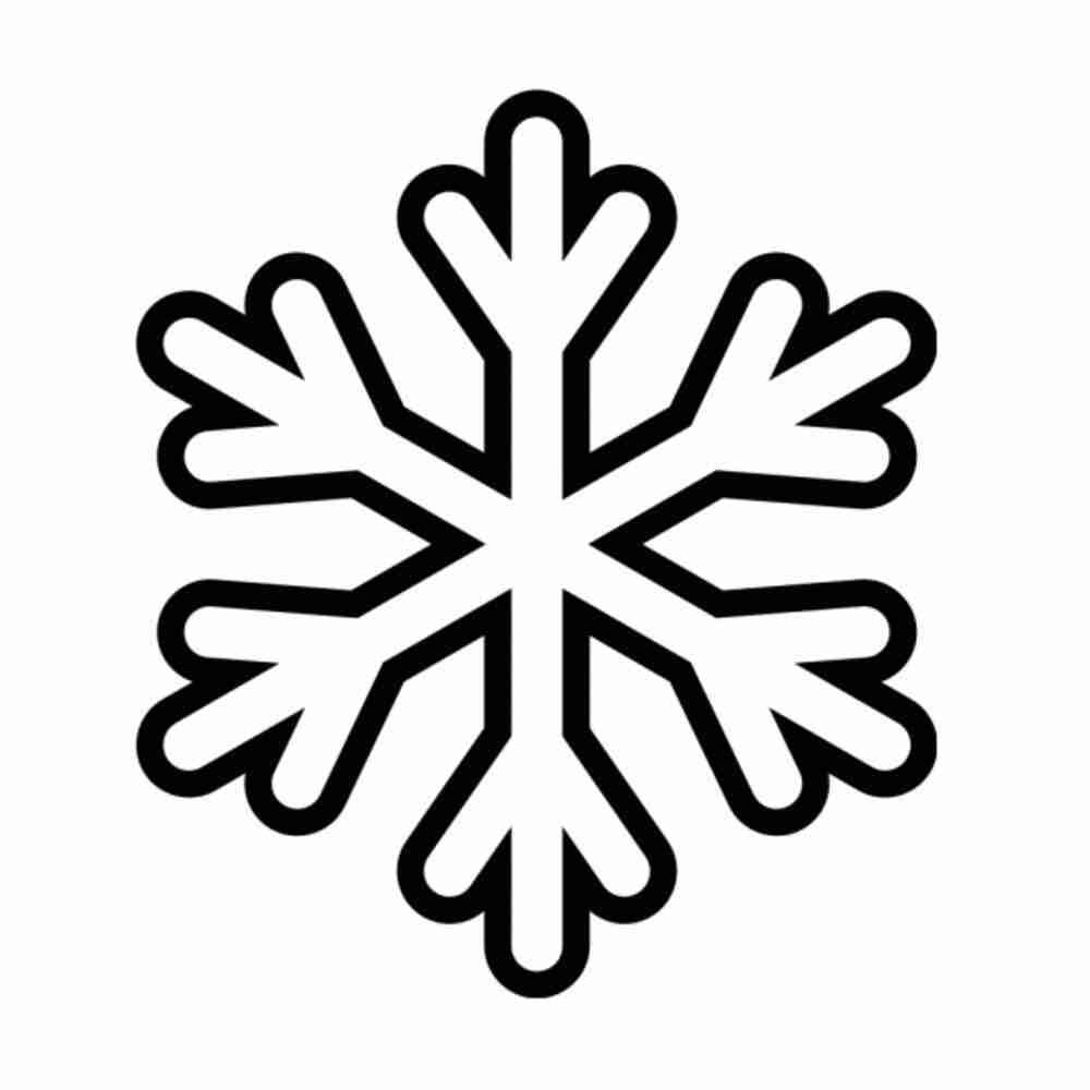 Снежинка раскраска для малышей