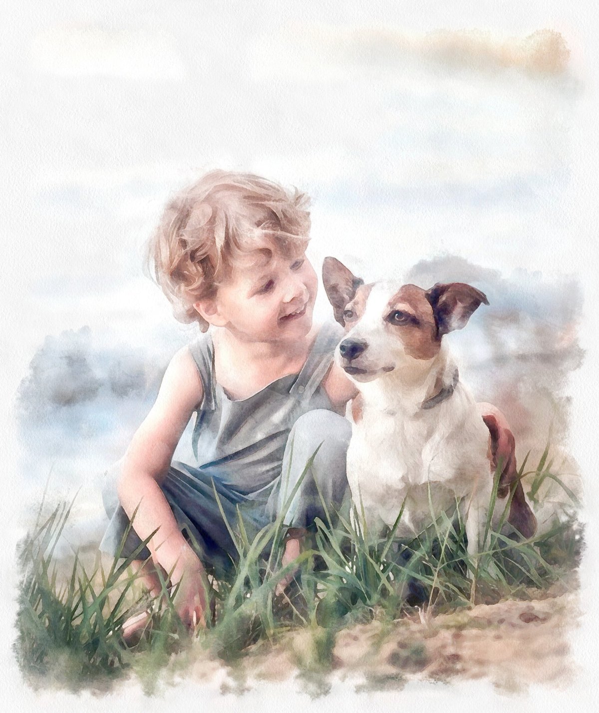 Мальчик с собакой