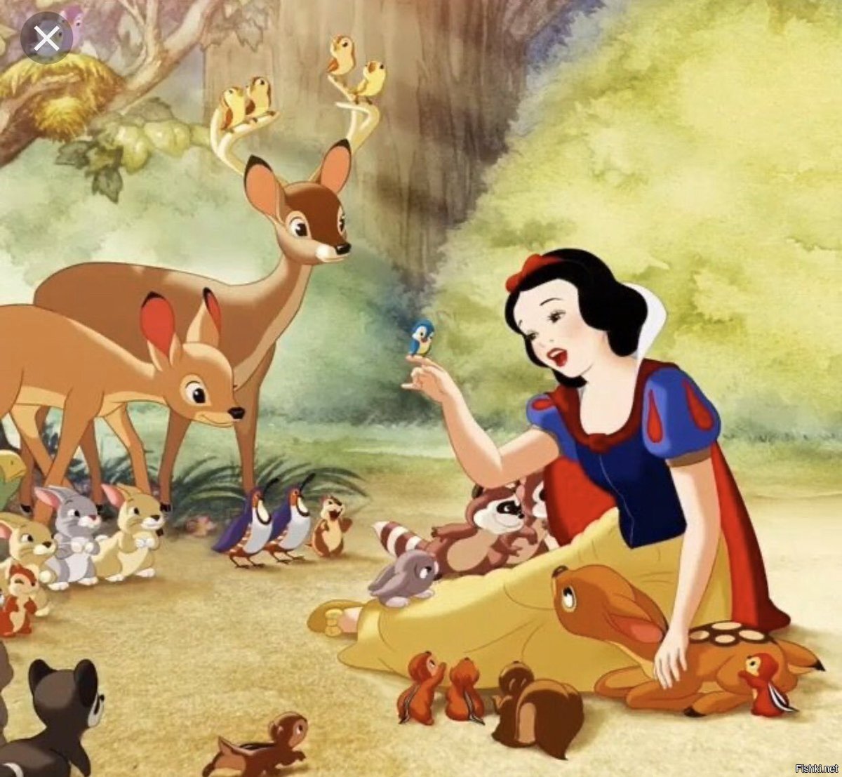 Диснеевская принцесса с животными