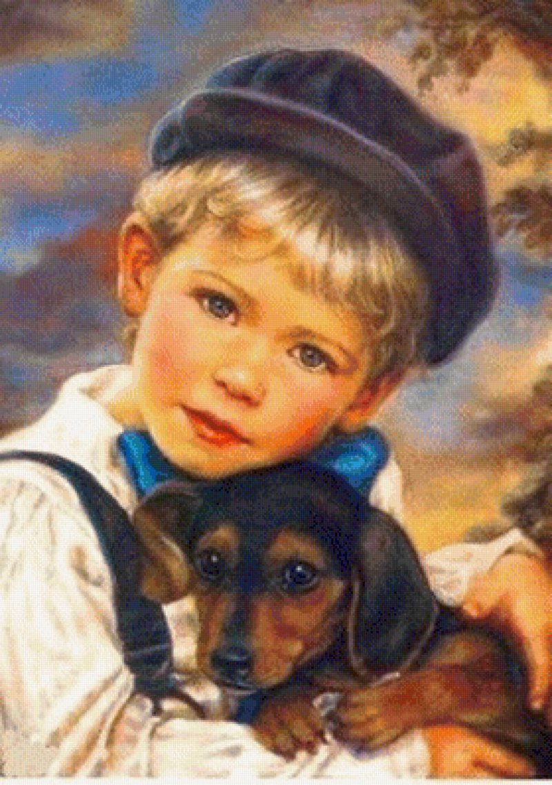 Мальчик с собакой