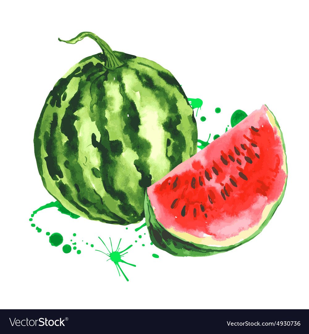 Прикольный Арбуз рисунок