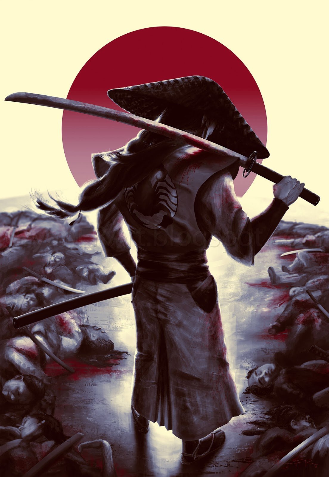 Сакура тату Самурай Самурай