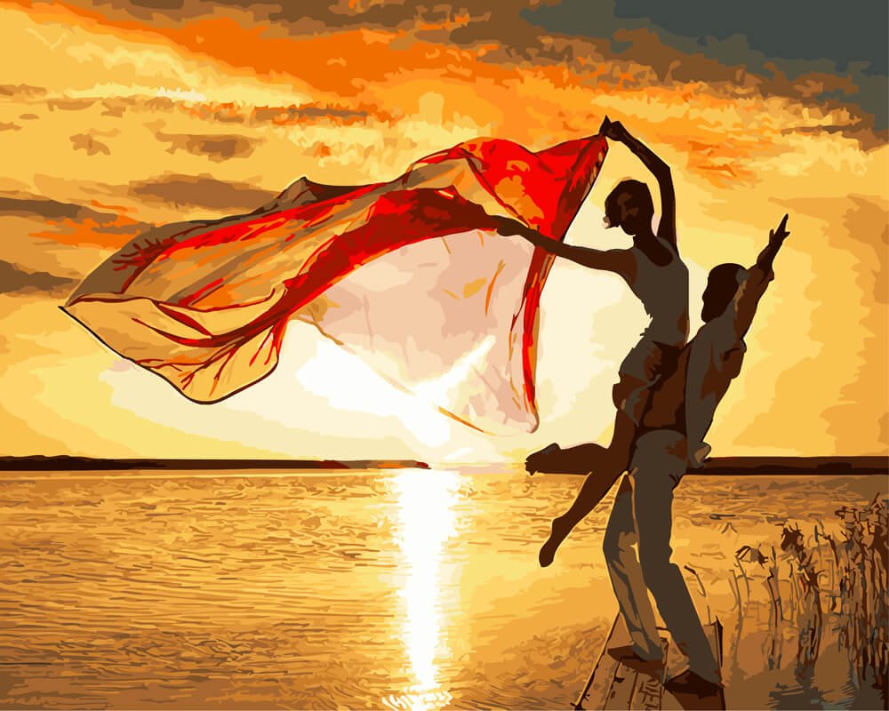 Влюбленные на закате