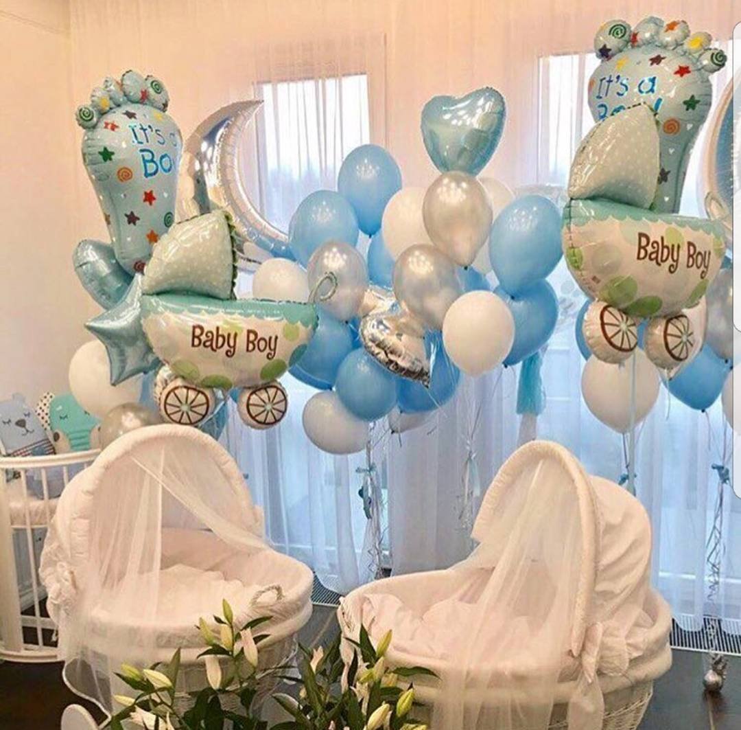 Украшение комнаты на выписку из роддома