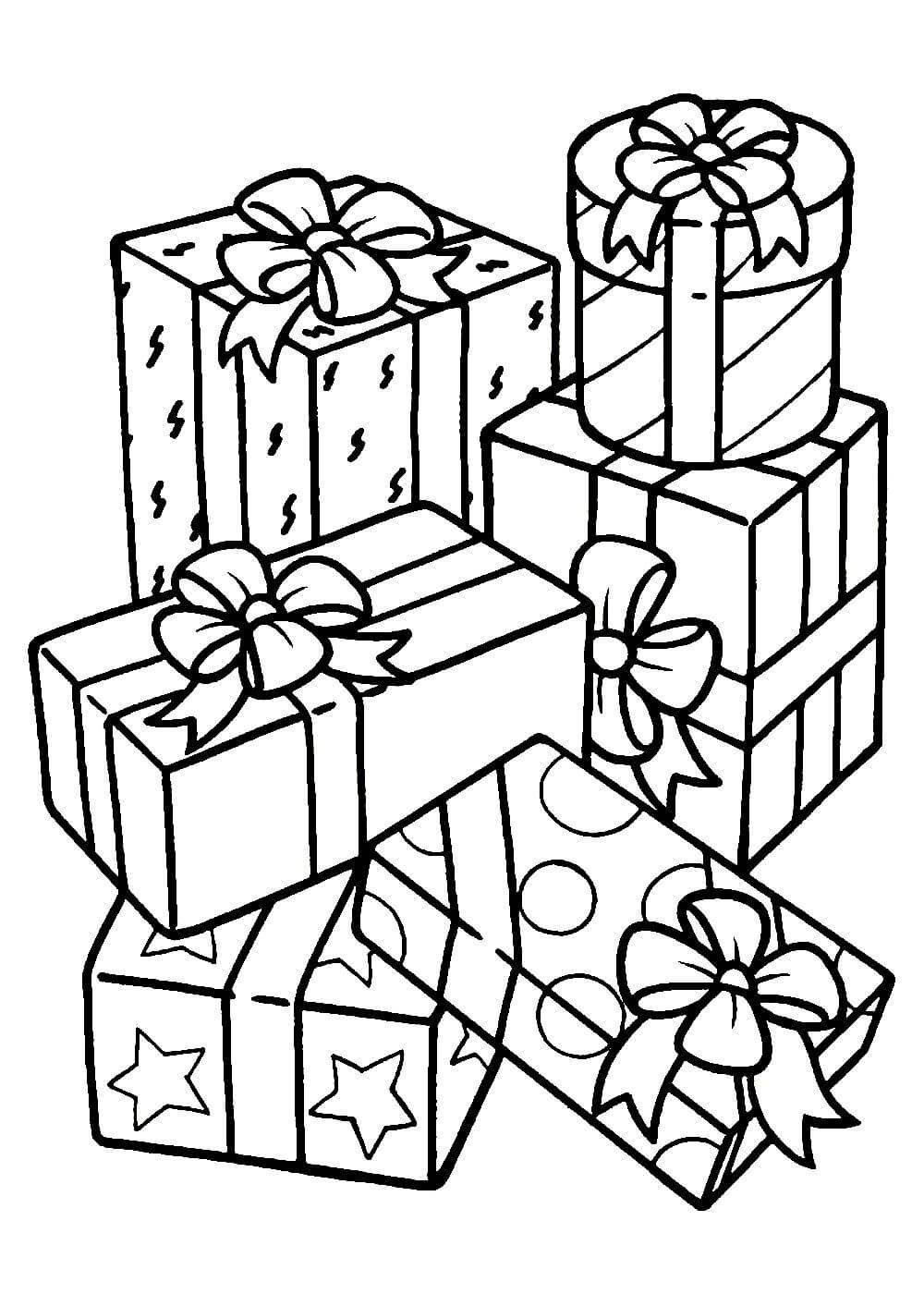 Подарок раскраска