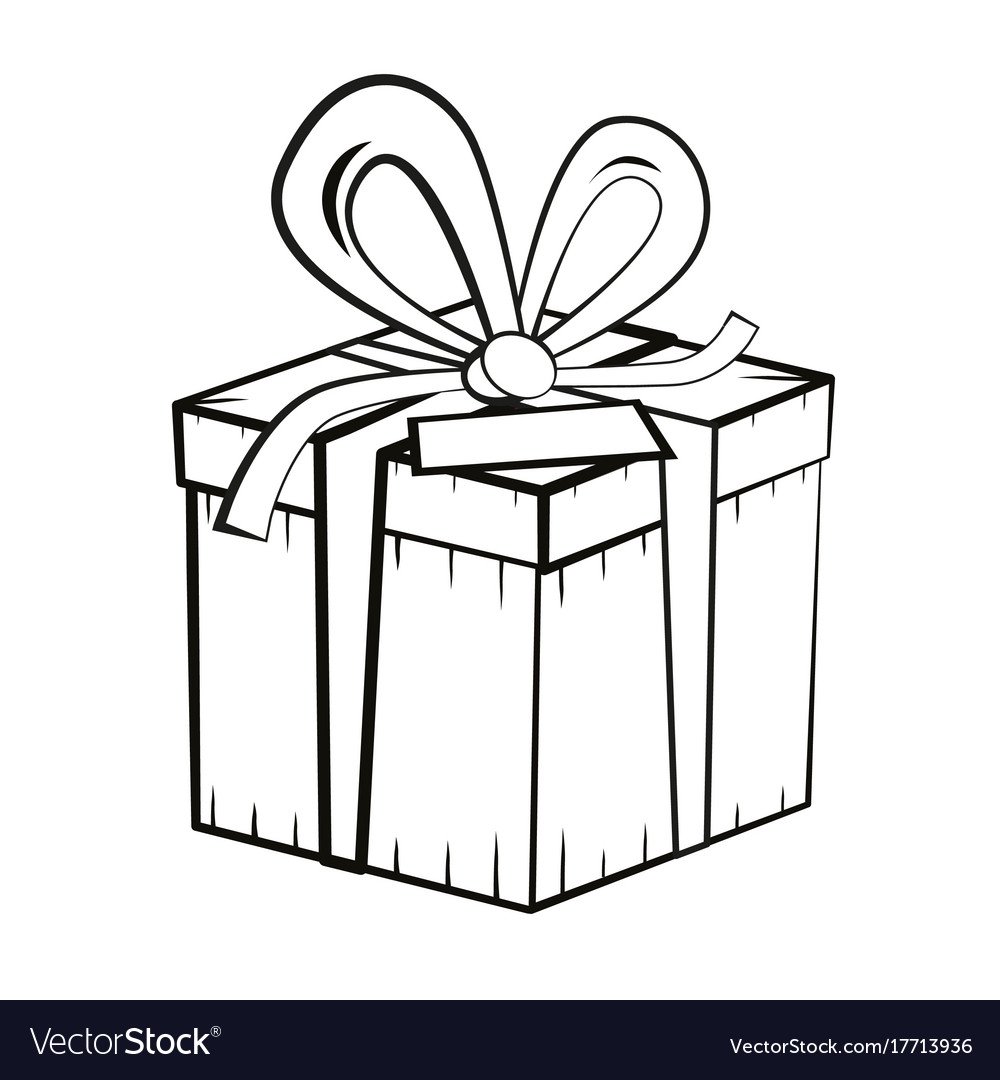 Подарочная коробка очертание