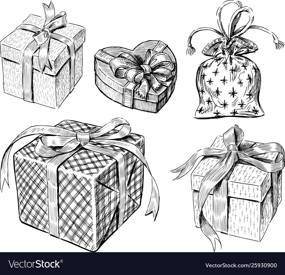 Эскиз подарочной коробочки