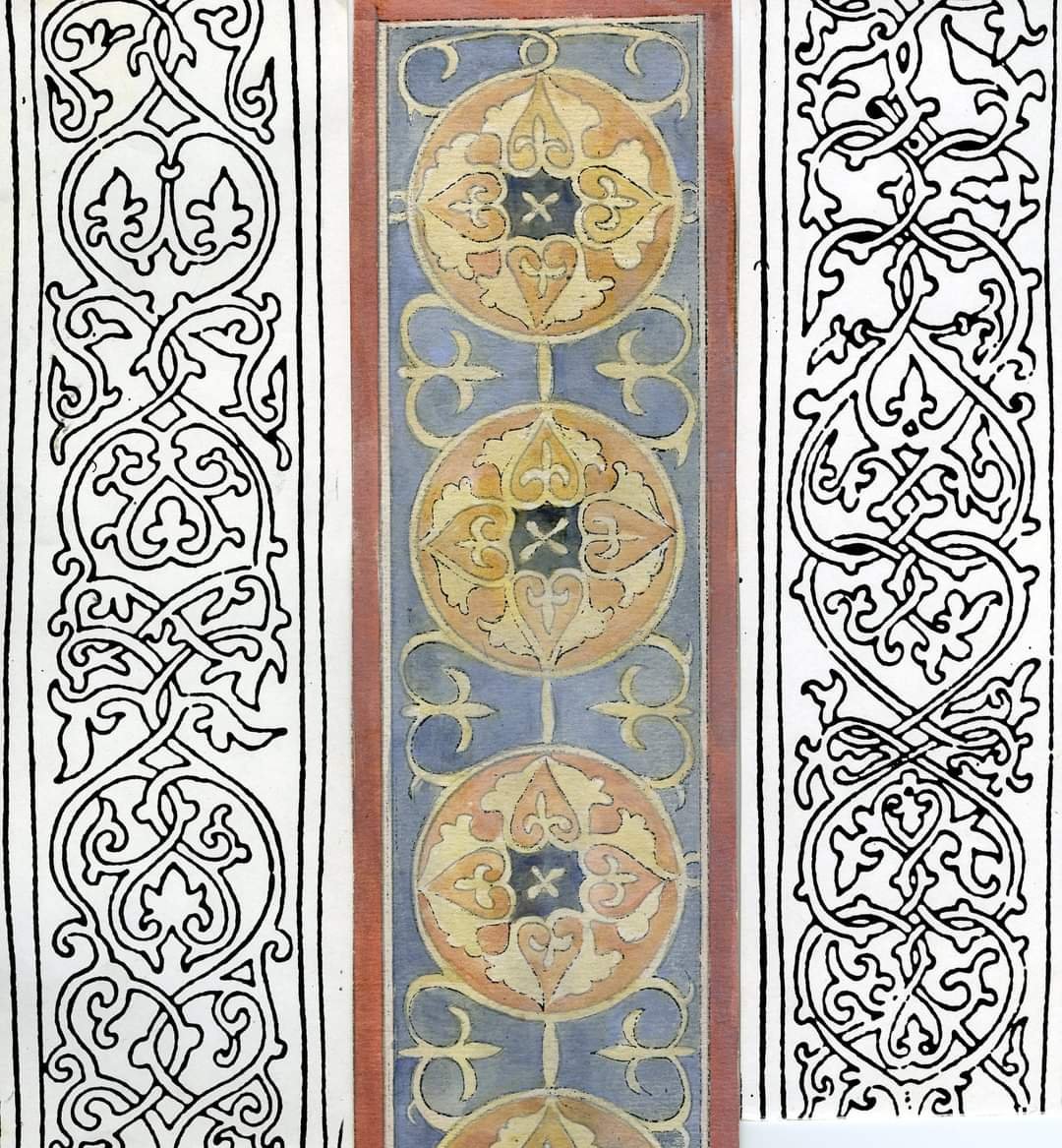 Византийский орнамент фрески