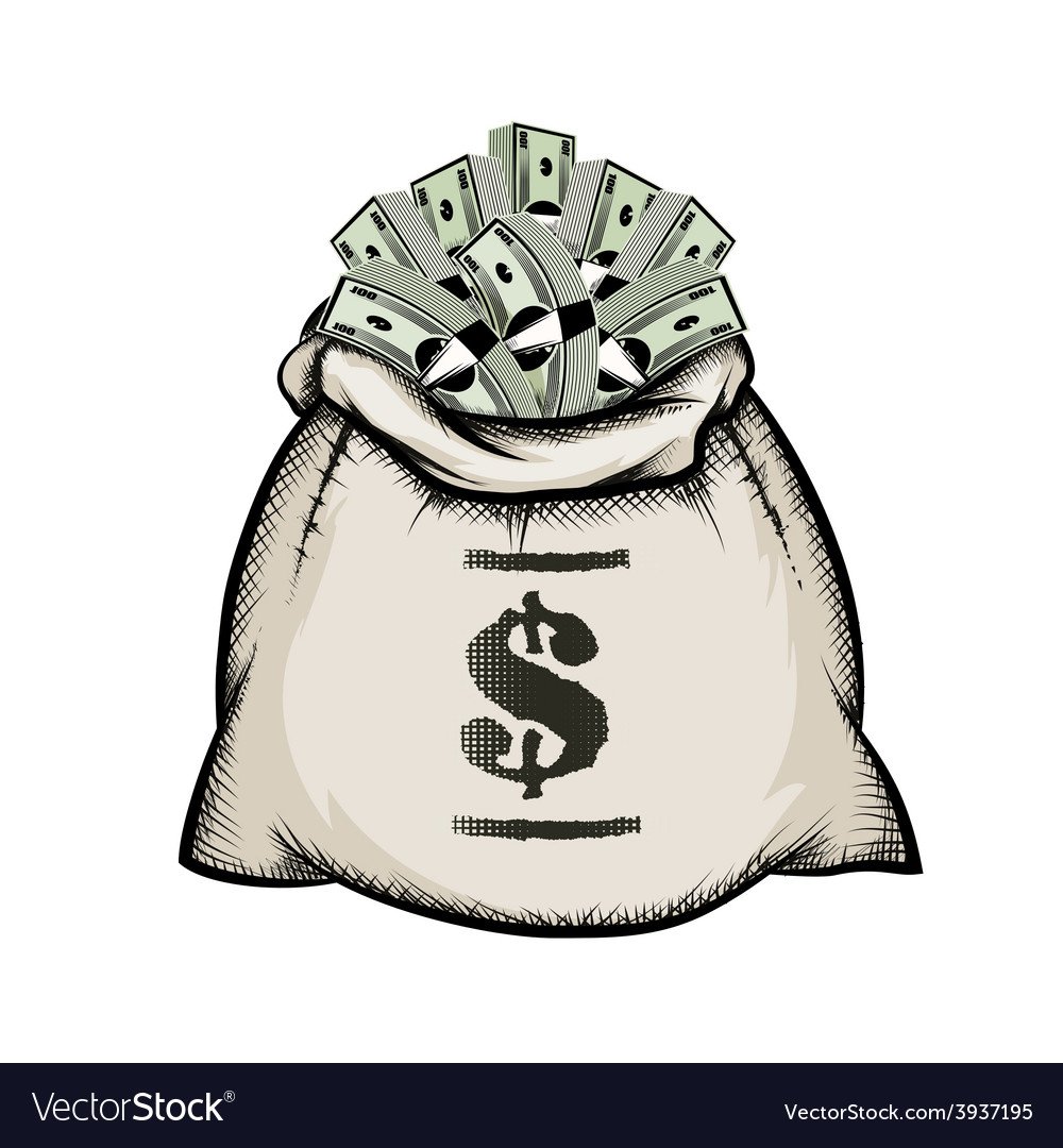 Мешок с деньгами эскиз