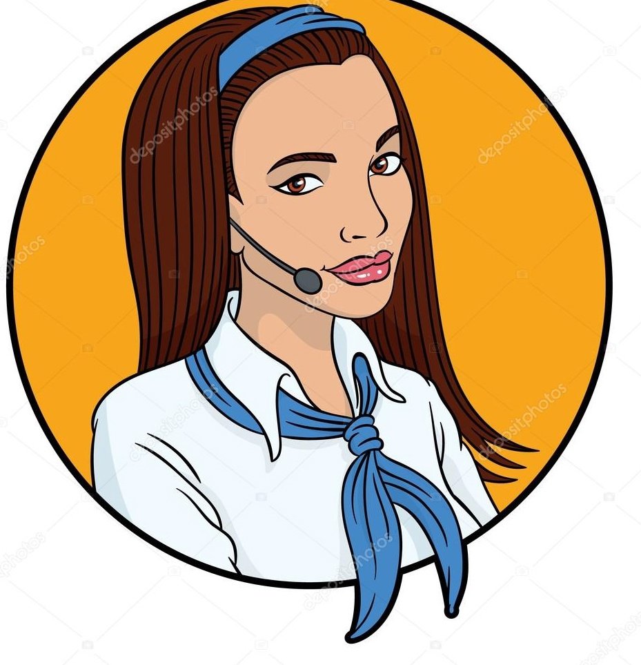 Девушка оператор рисунок