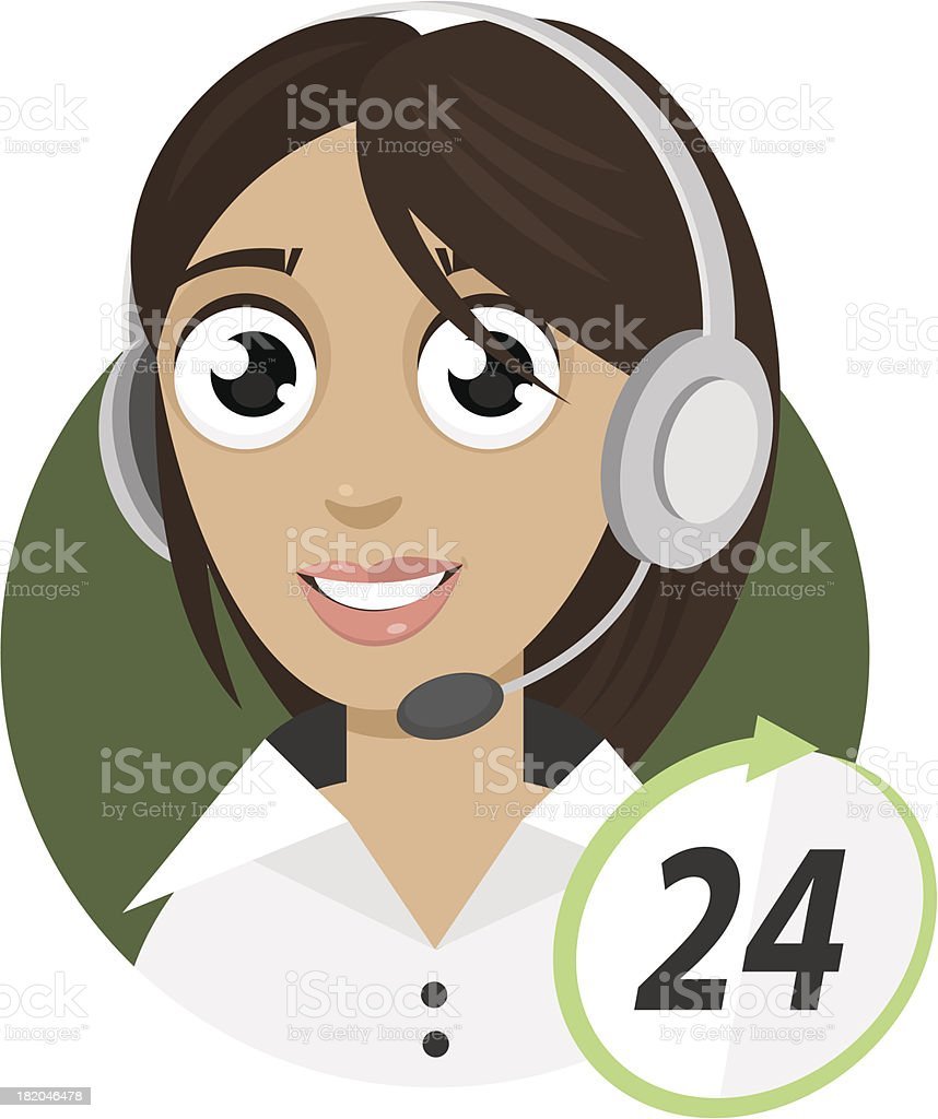 Девушка оператор вектор