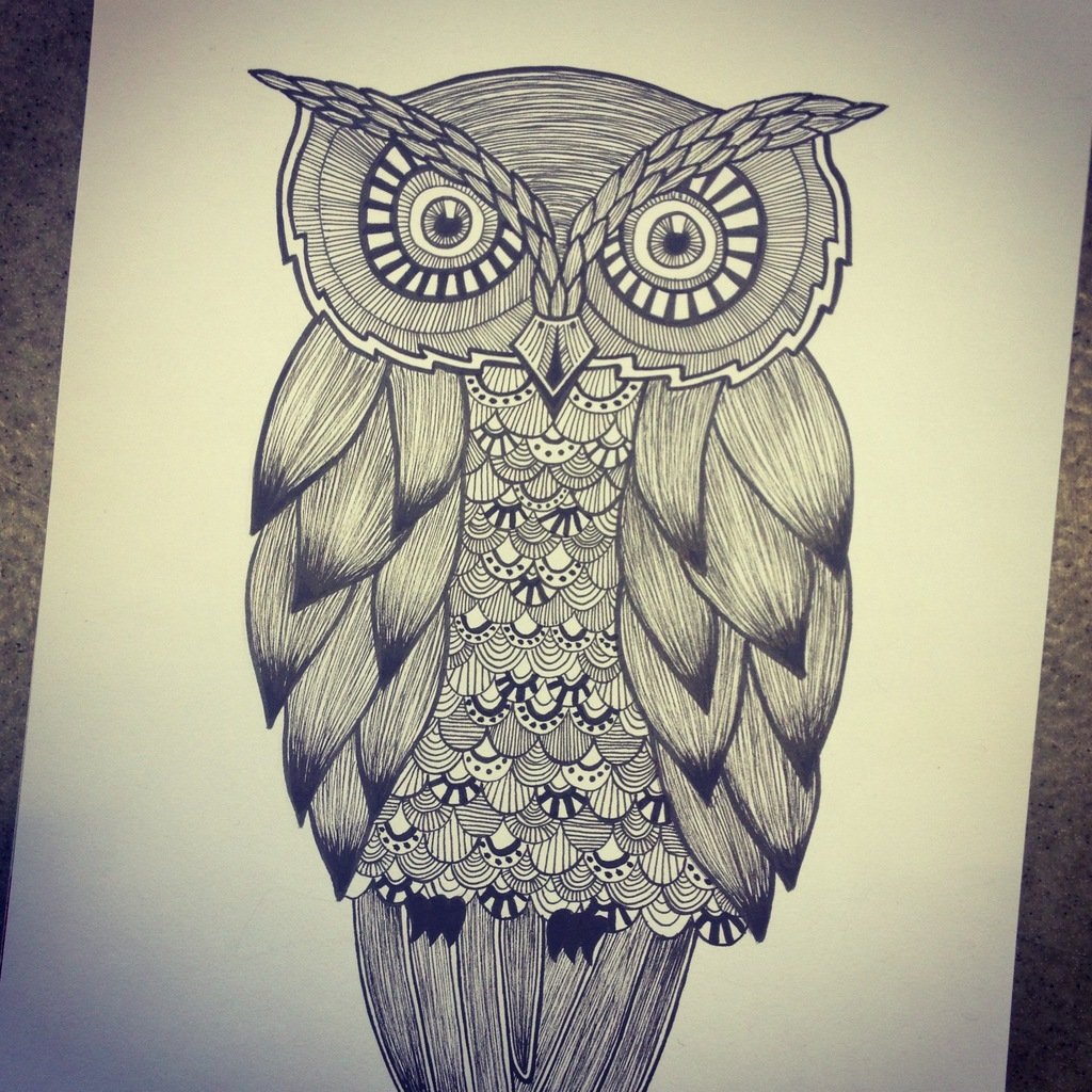 С ручкой Сова