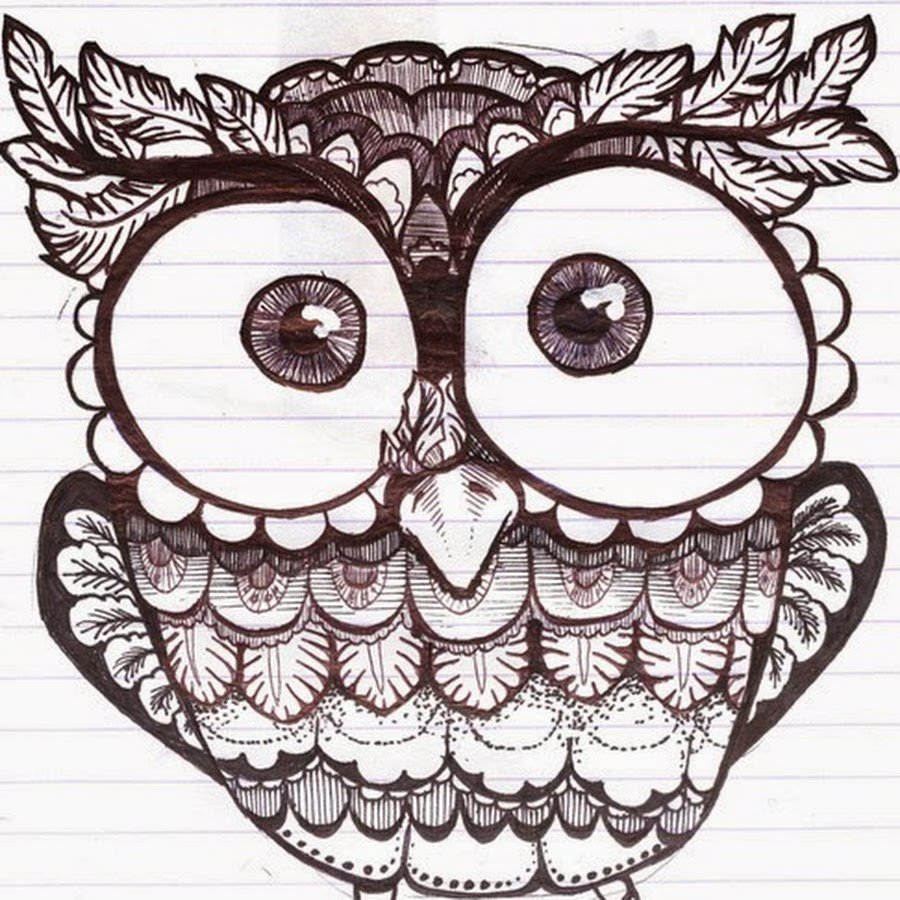 Рисунки для срисовки прикольные Совы