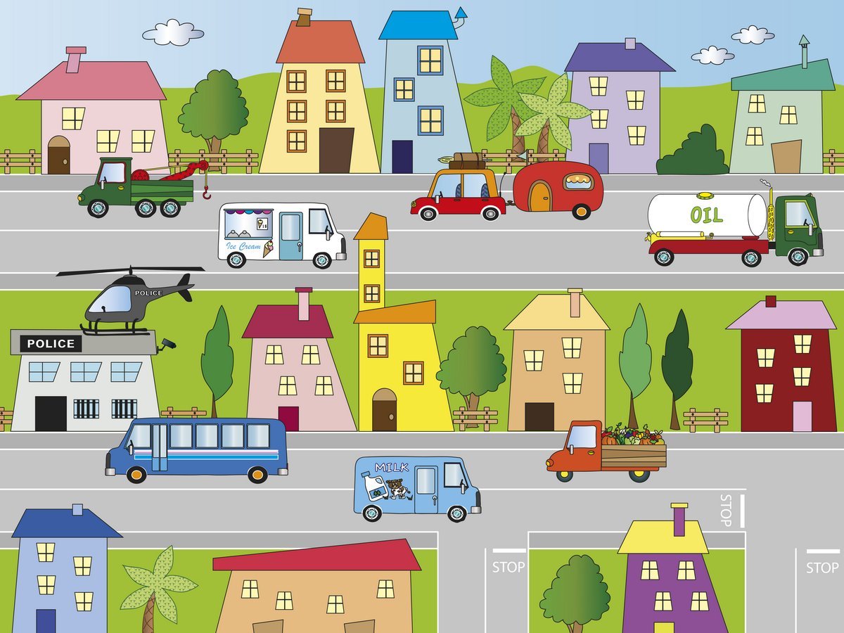 Транспорт города для детей