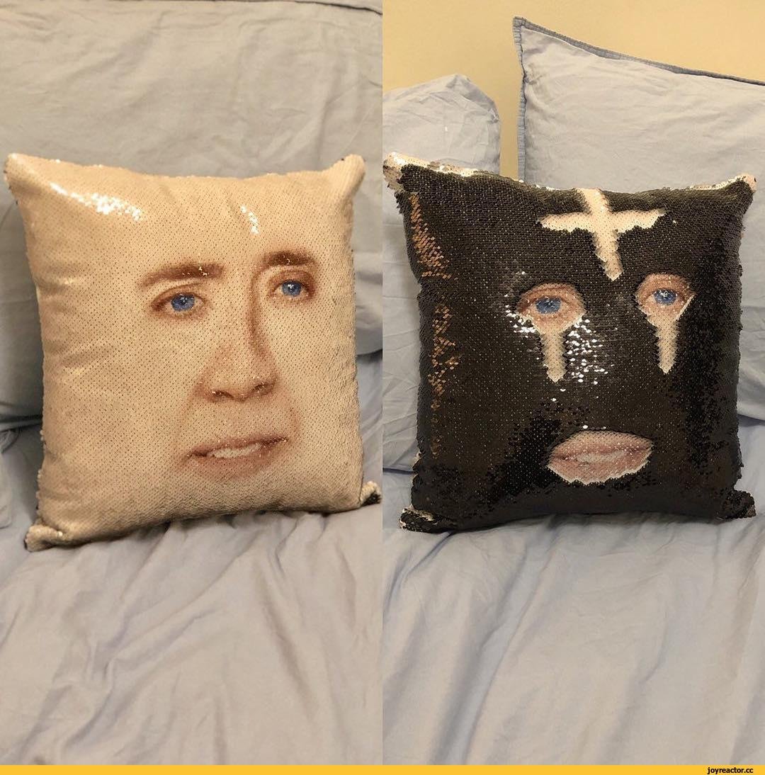 Подушка с лицом Николаса Кейджа