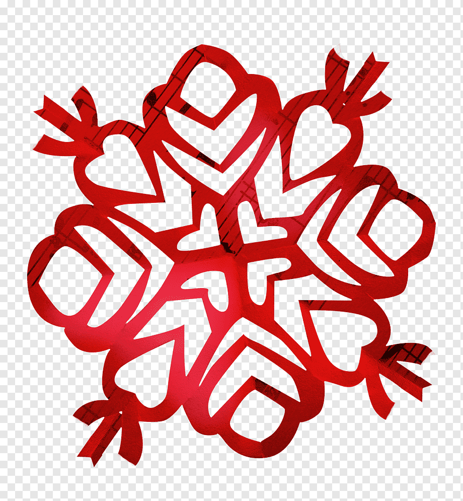 Красные снежинки