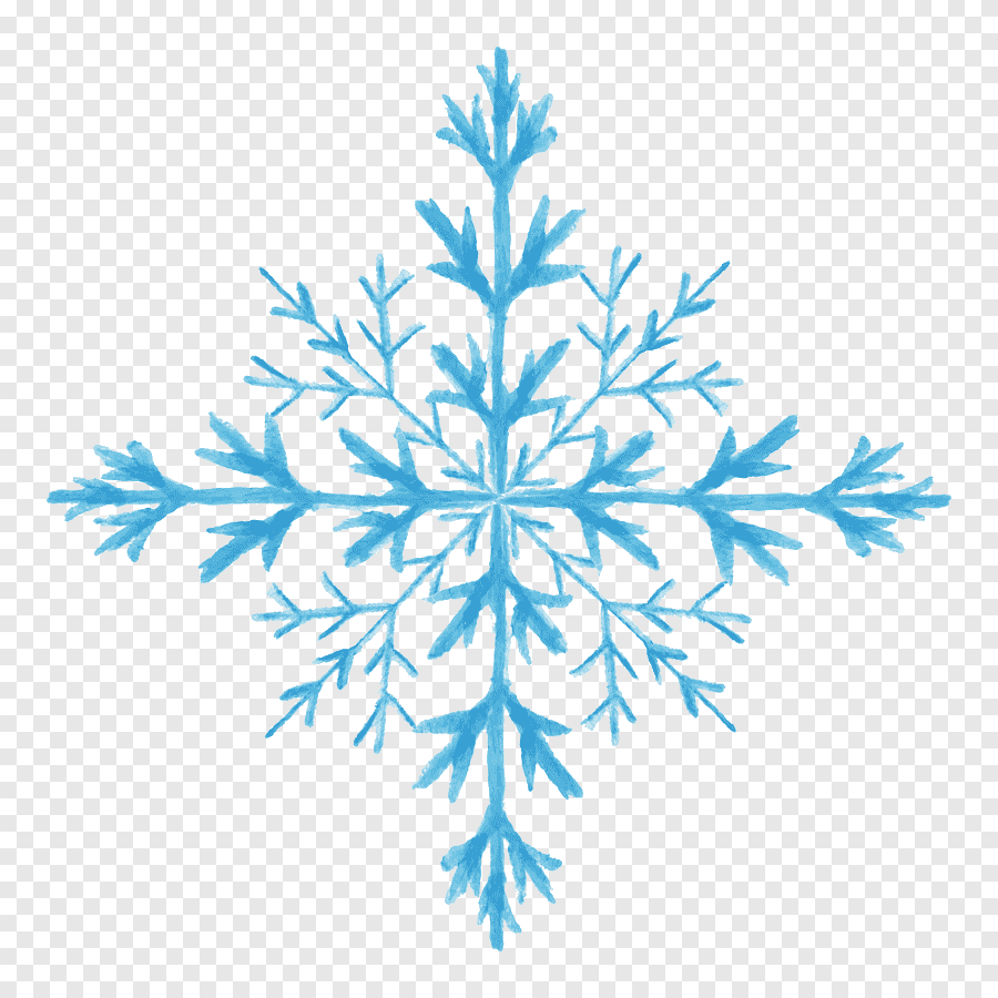 Снежинки акварель