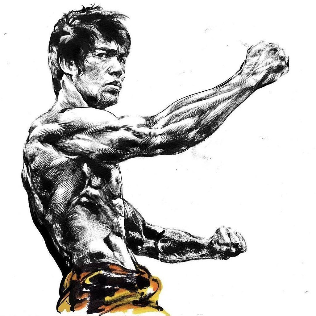 Брюс ли рисунок