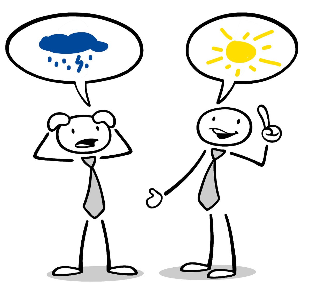 Оптимист и пессимист картинки