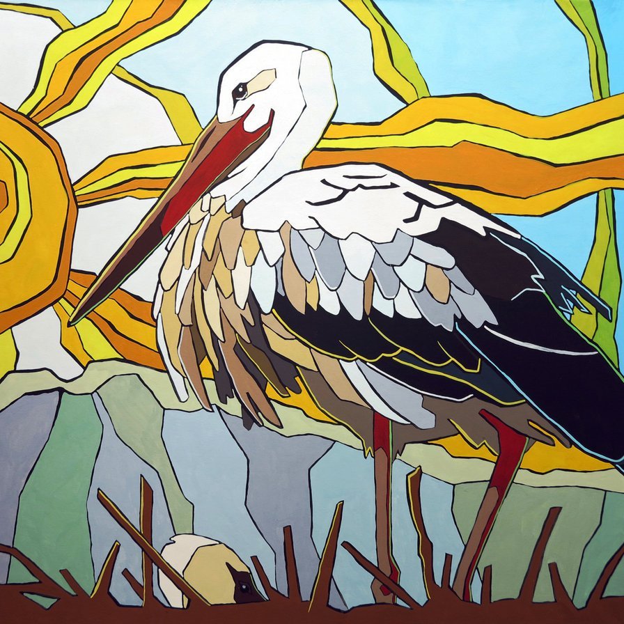 Аист стилизованный