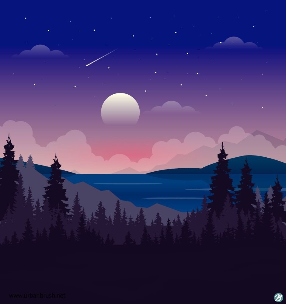 Открытки спокойной ночи с природой