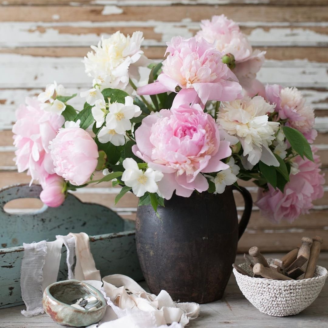 Пионы на столе