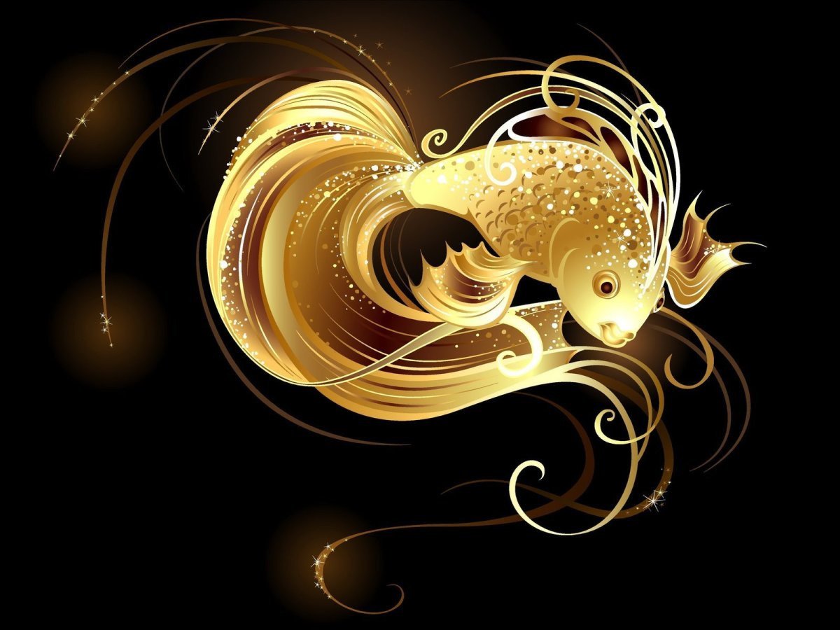 Золотая рыбка 3d