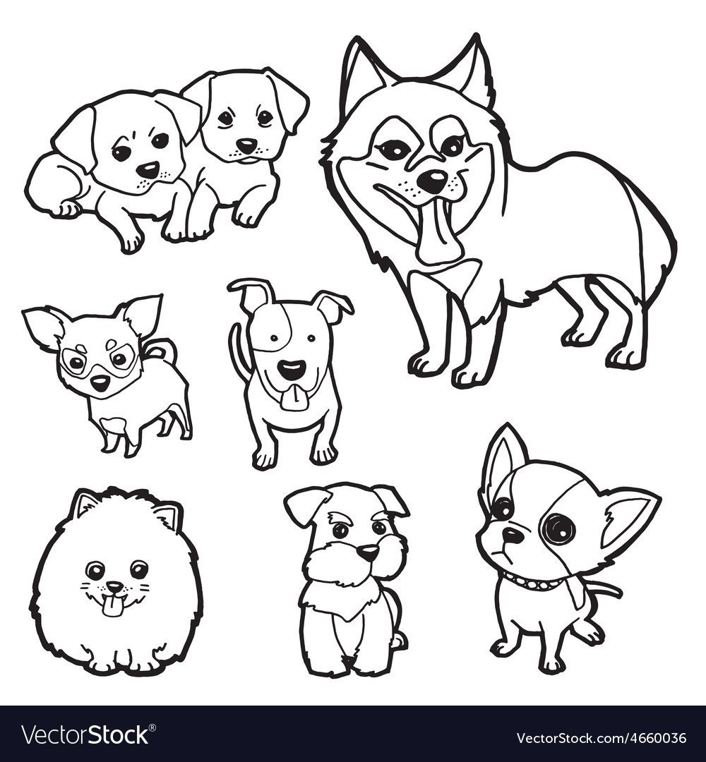 Раскраска собачка