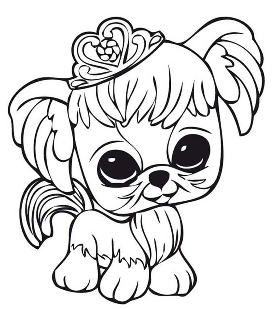 Раскраска щенята милые и смешные