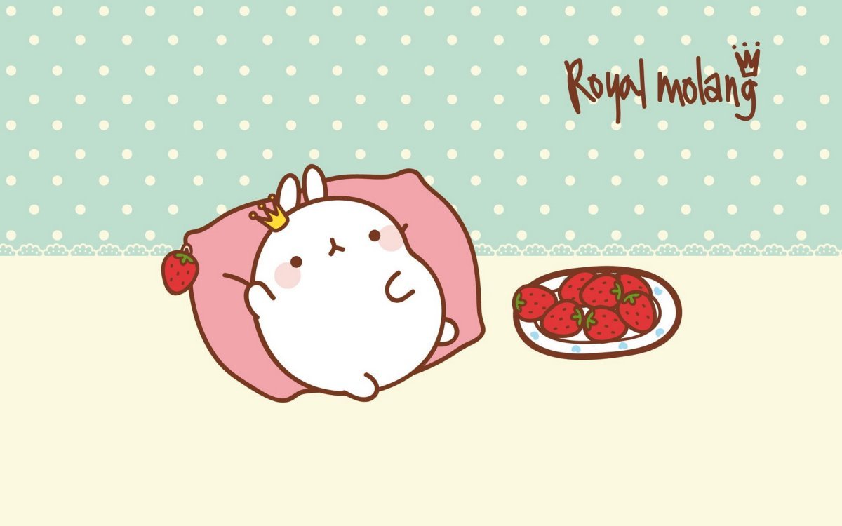 Кавайные обои с подушкой