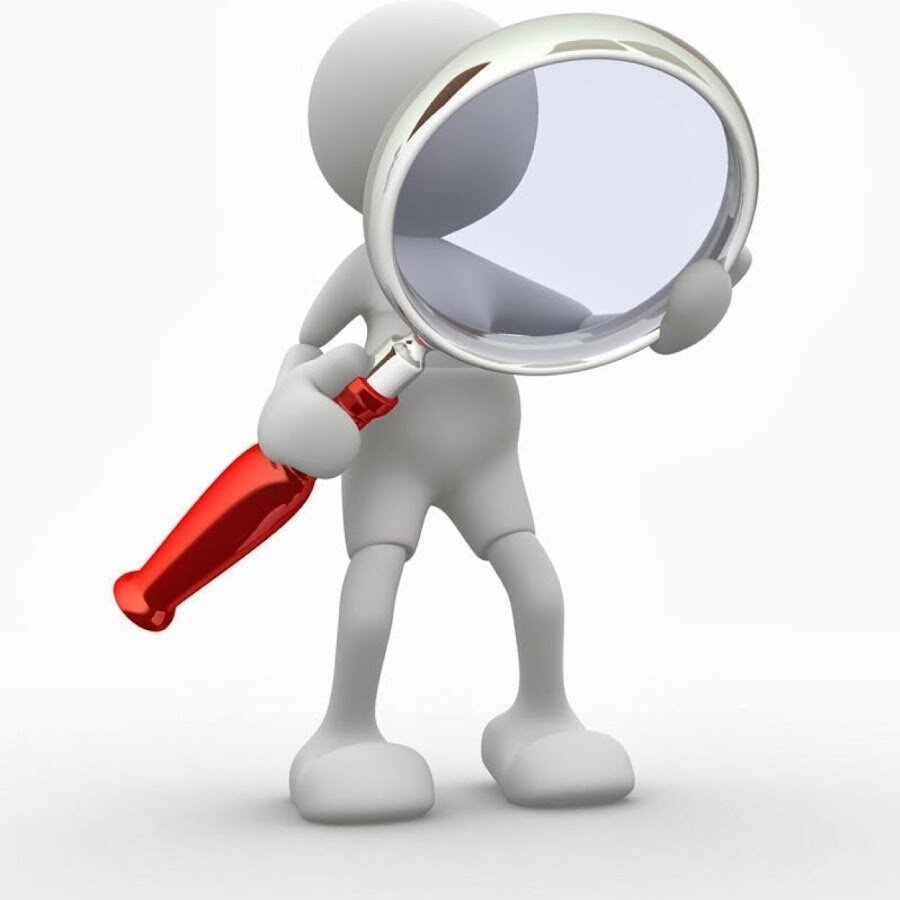 Человечек с лупой