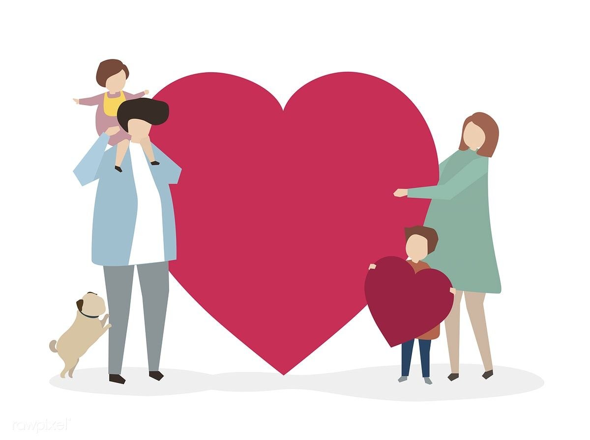 Семья 3 человека рисунок стильный