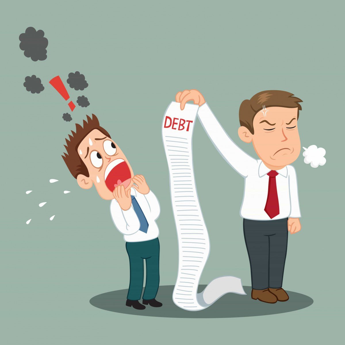 Two hands and Contract paper