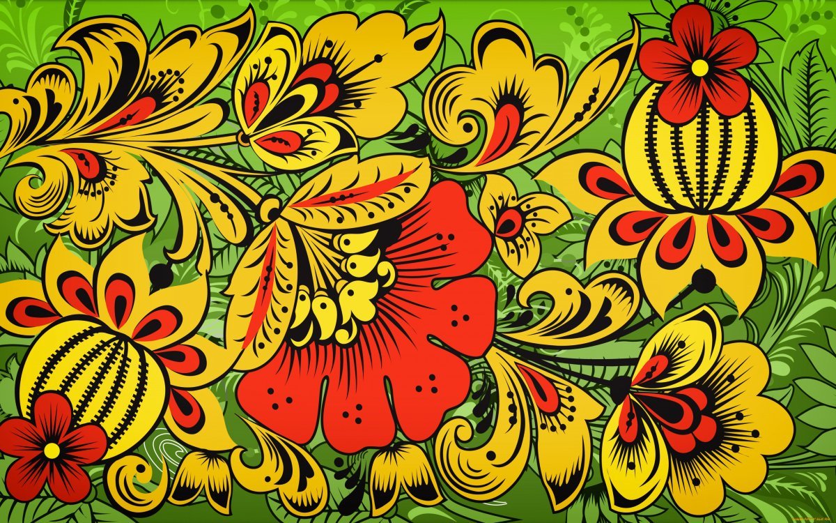 Русские народные росписи Хохломская