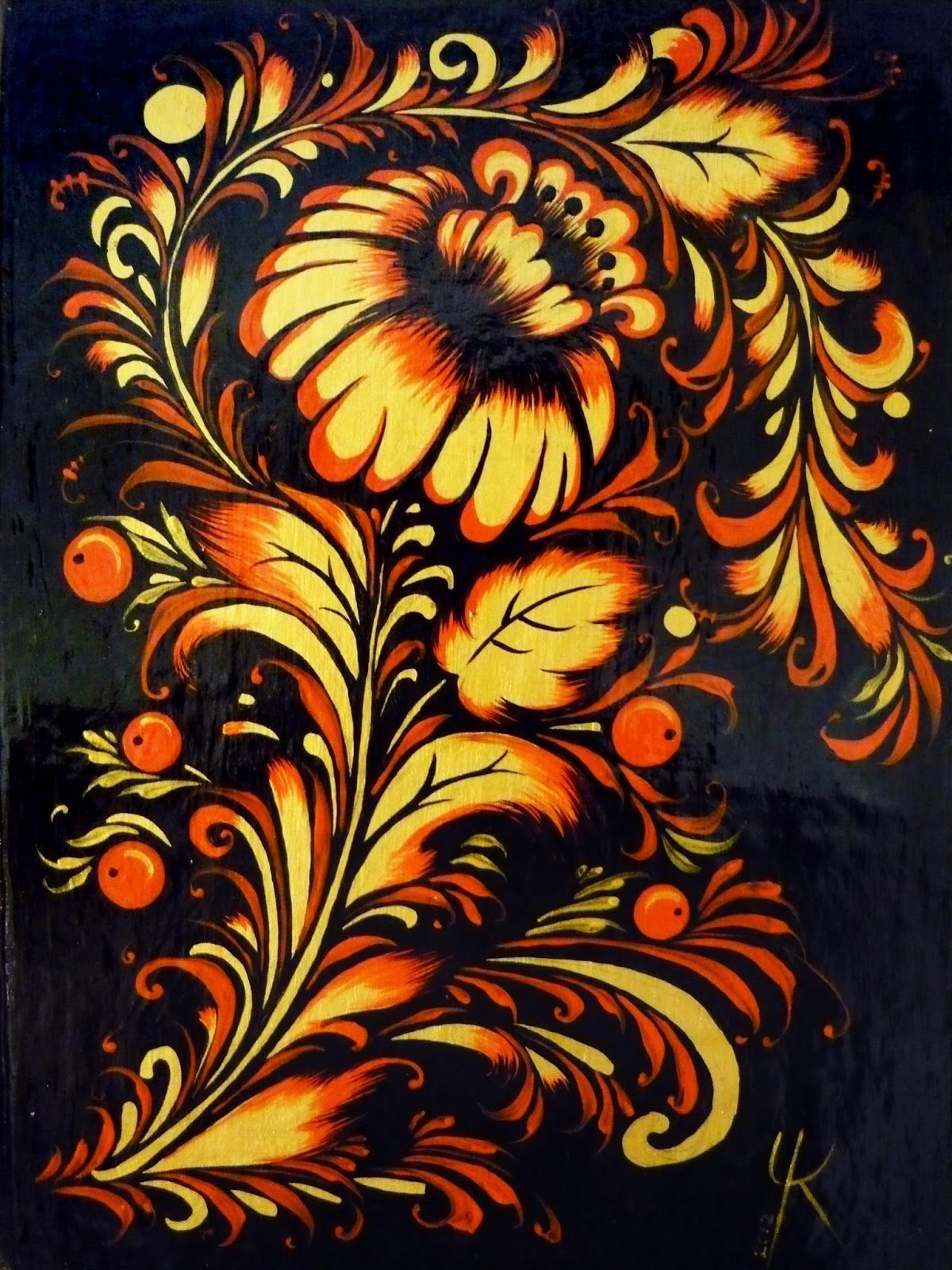 Хохломская роспись роспись Кудрина