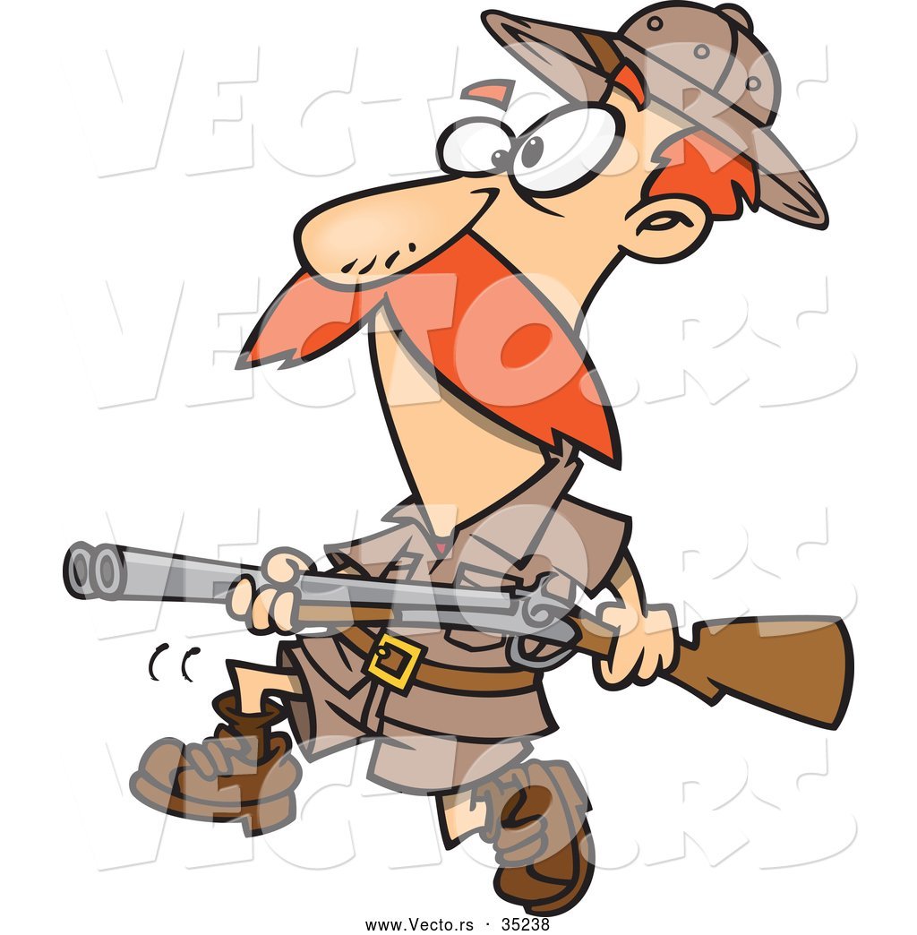 Небритый охотник мультяшный