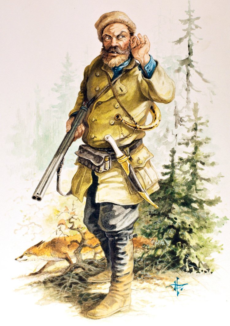 Охотник карикатура