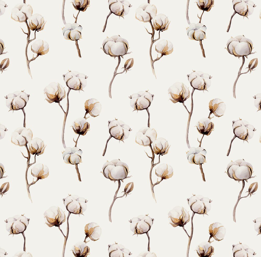 Цветок хлопка паттерн