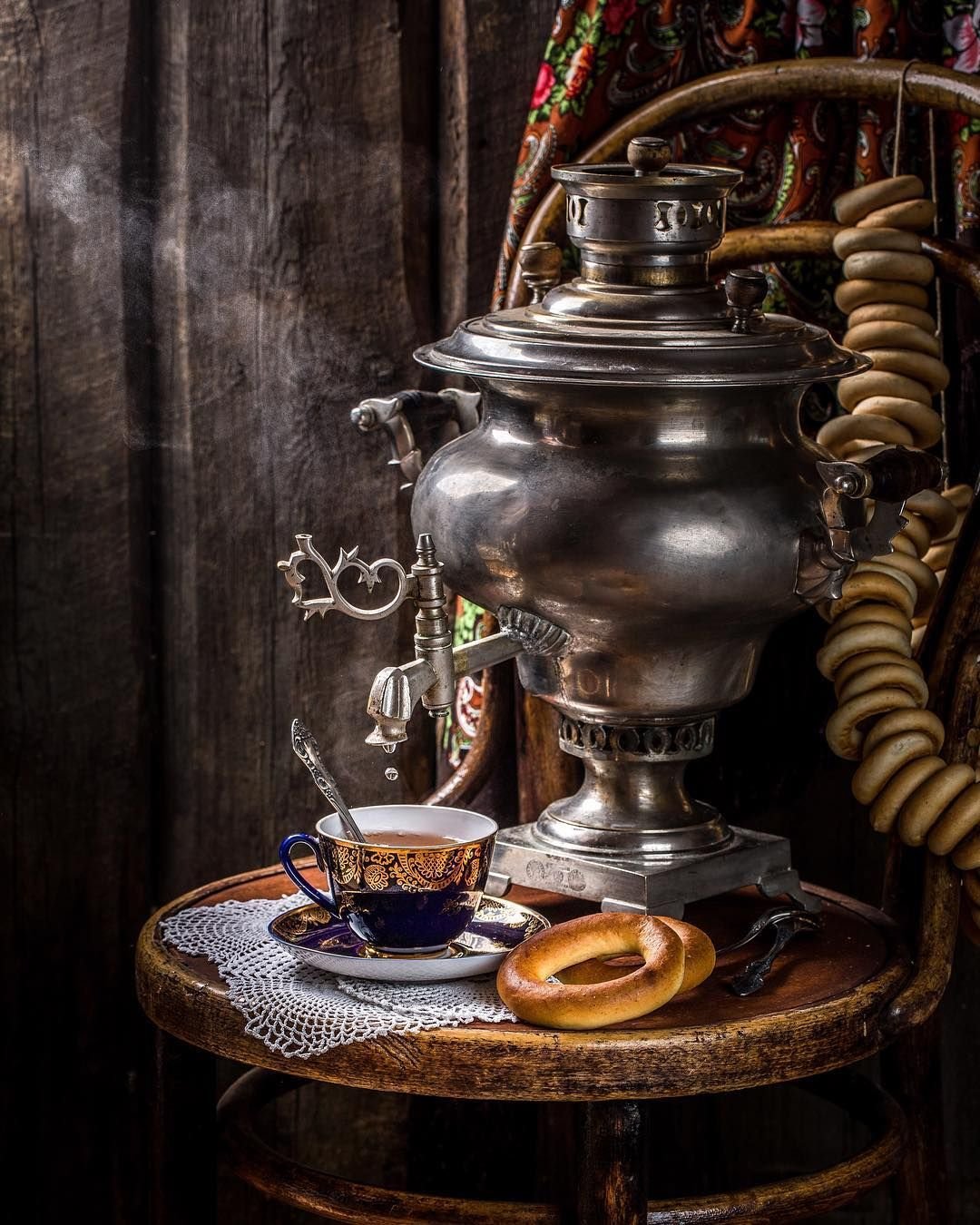 Чаепитие с самоваром