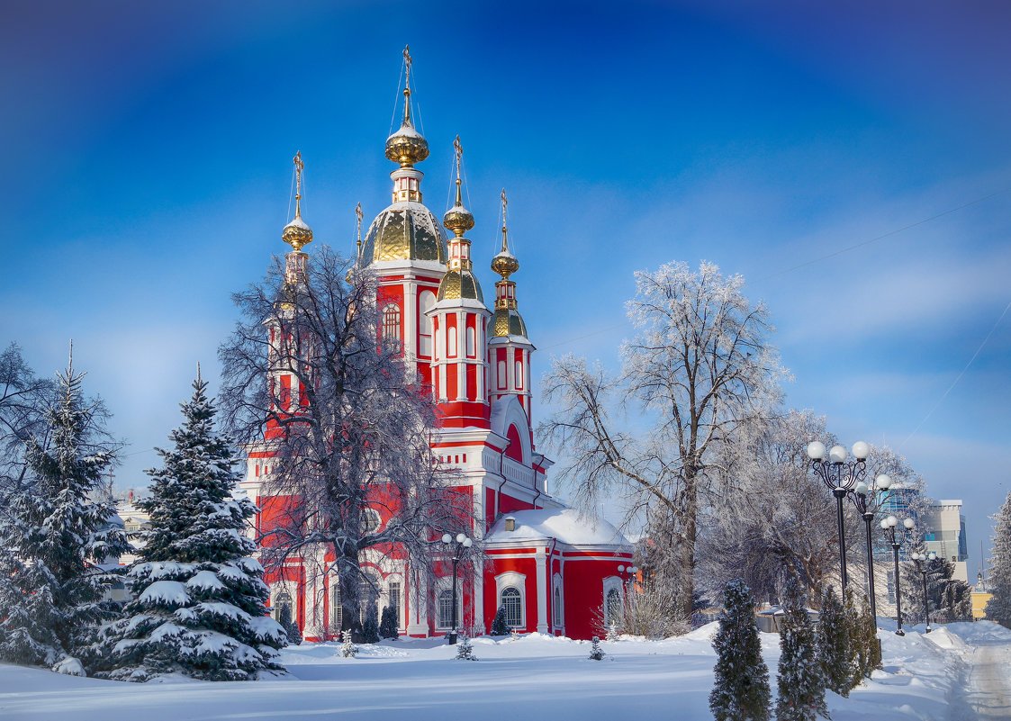 Казанский монастырь Тамбов зима