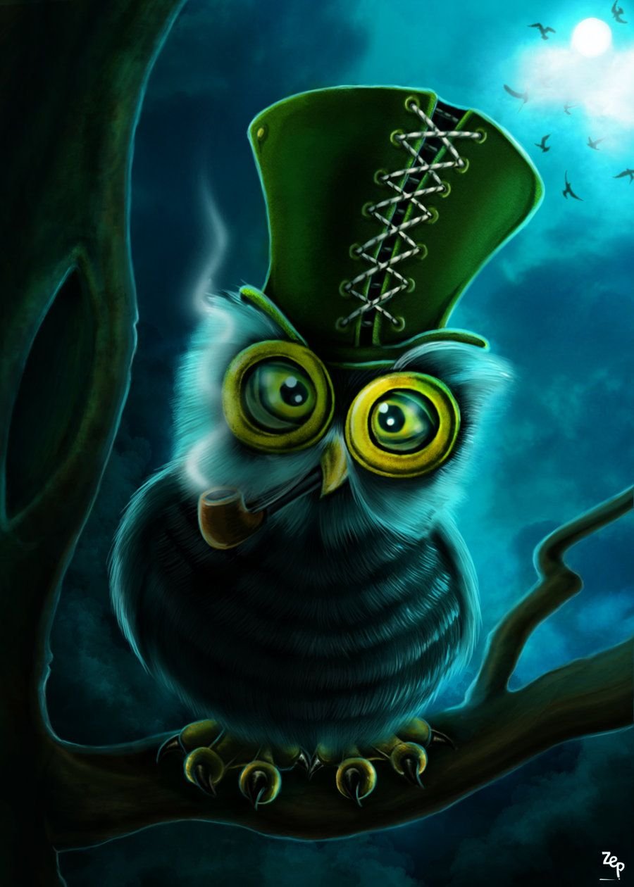 Сова мультяшная