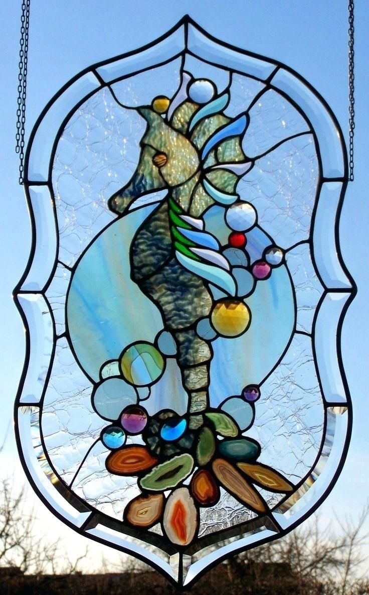 Витраж Тиффани море