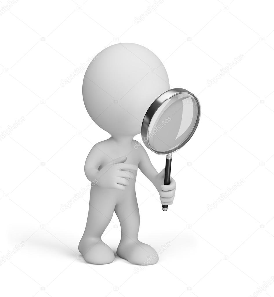 Деловые человечки с лупой