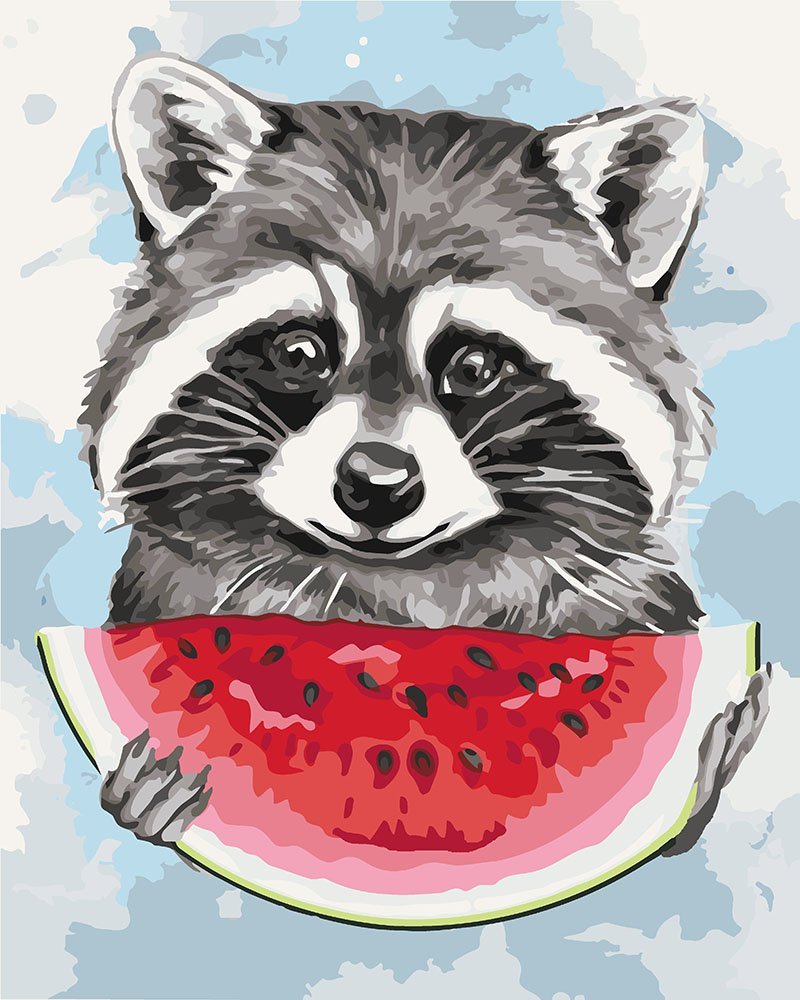 Енот рисунок