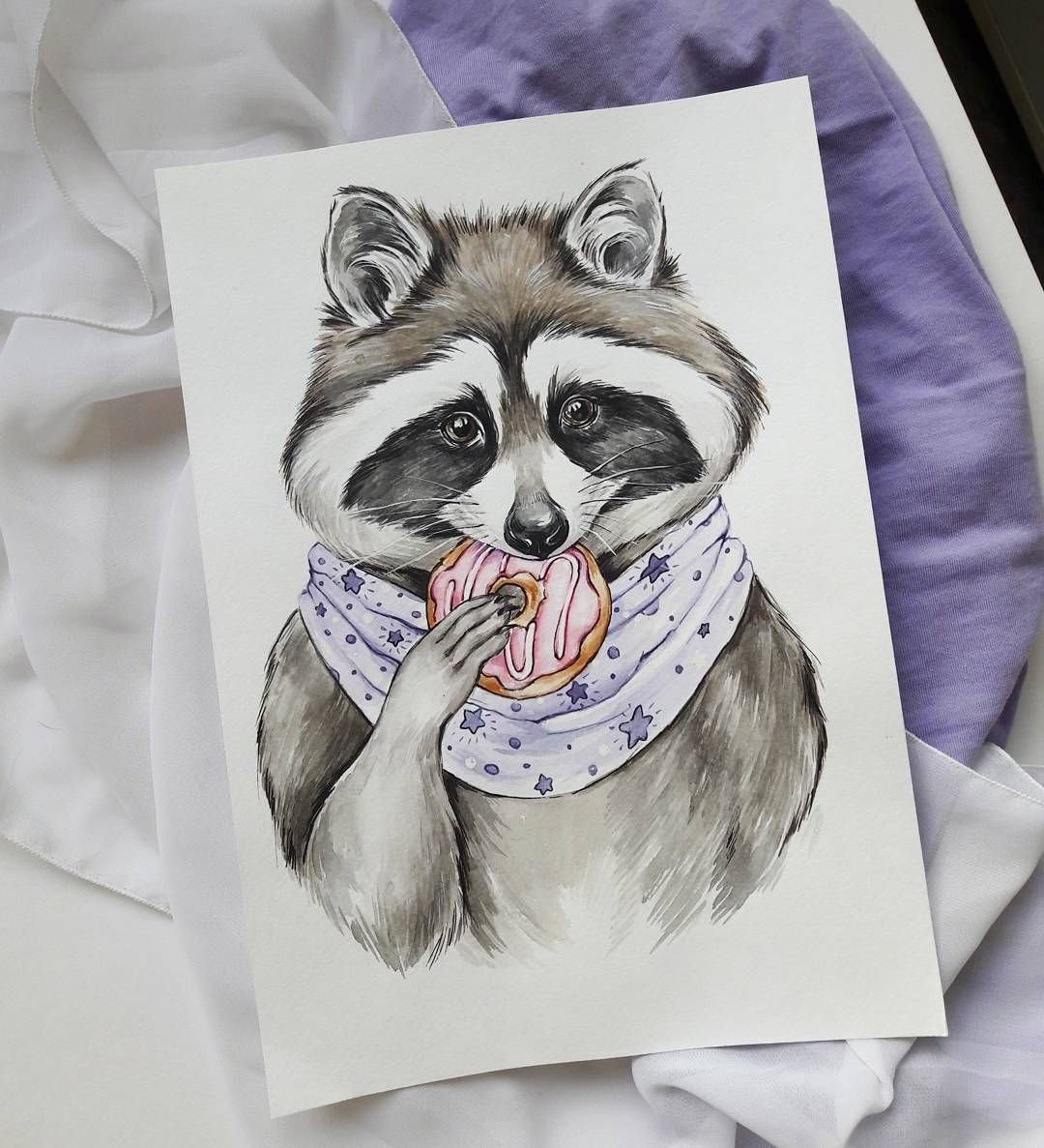 Енот полоскун арт