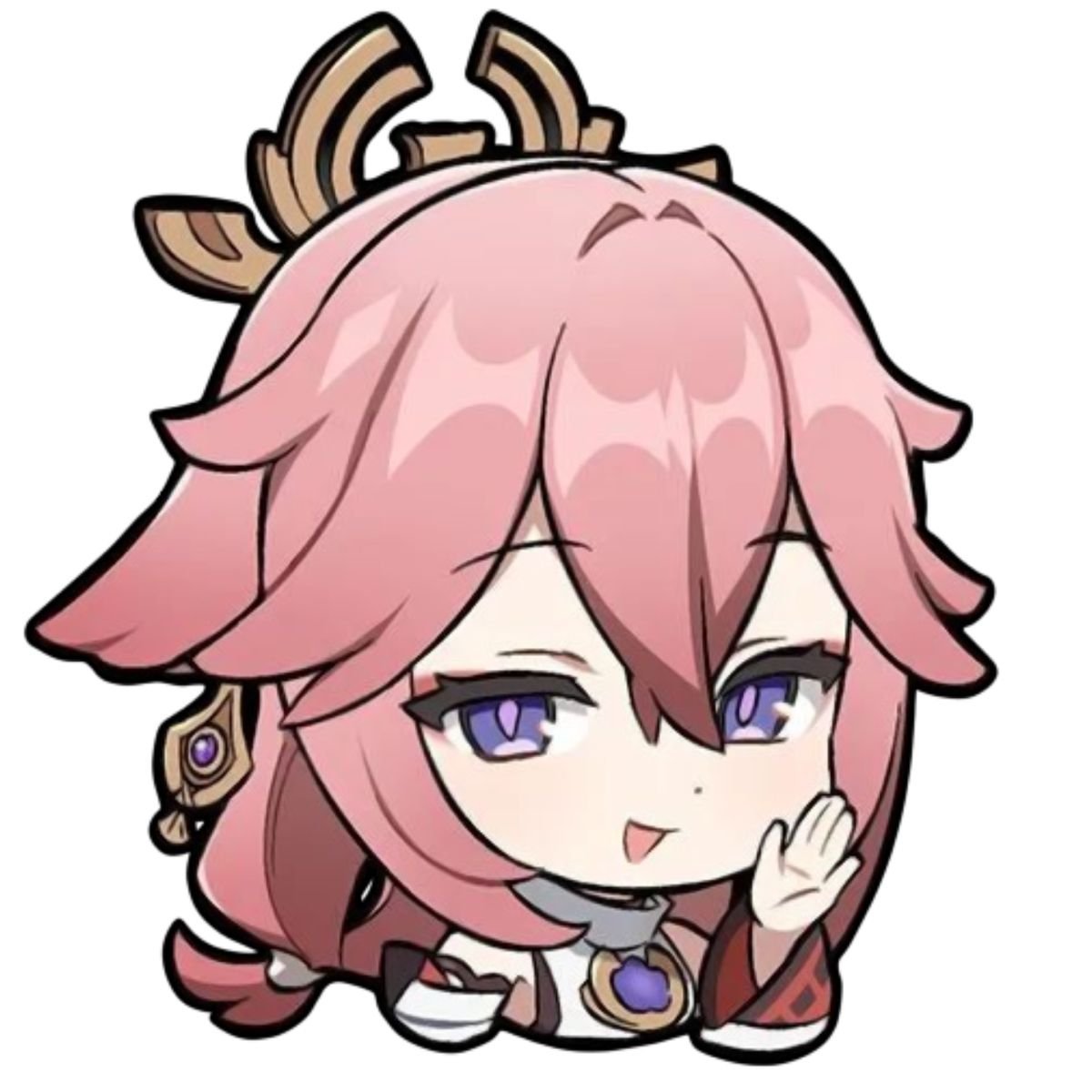 Яэ Мико Стикеры Чиби