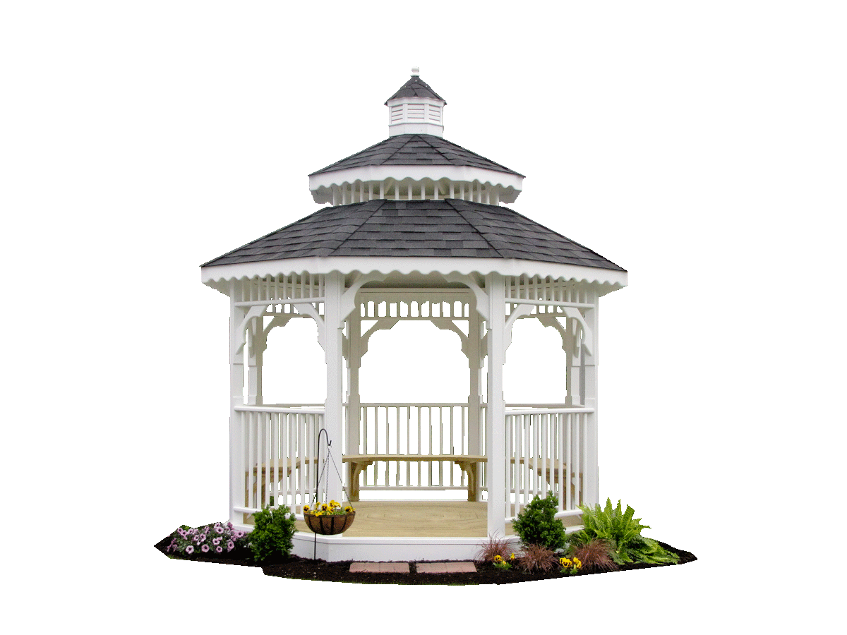 Беседка на белом фоне