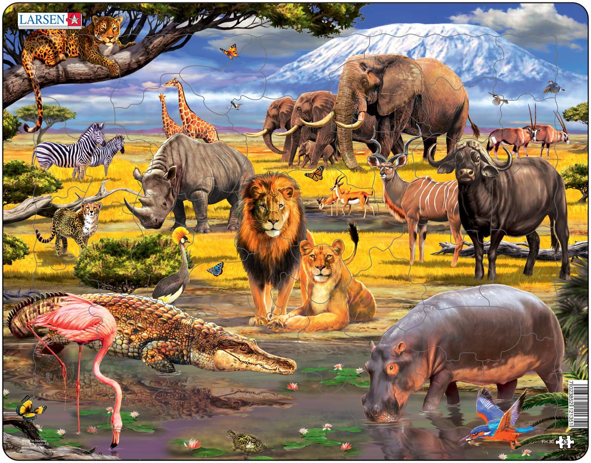 Пазл Larsen «Африканская Саванна», 65 Эл.