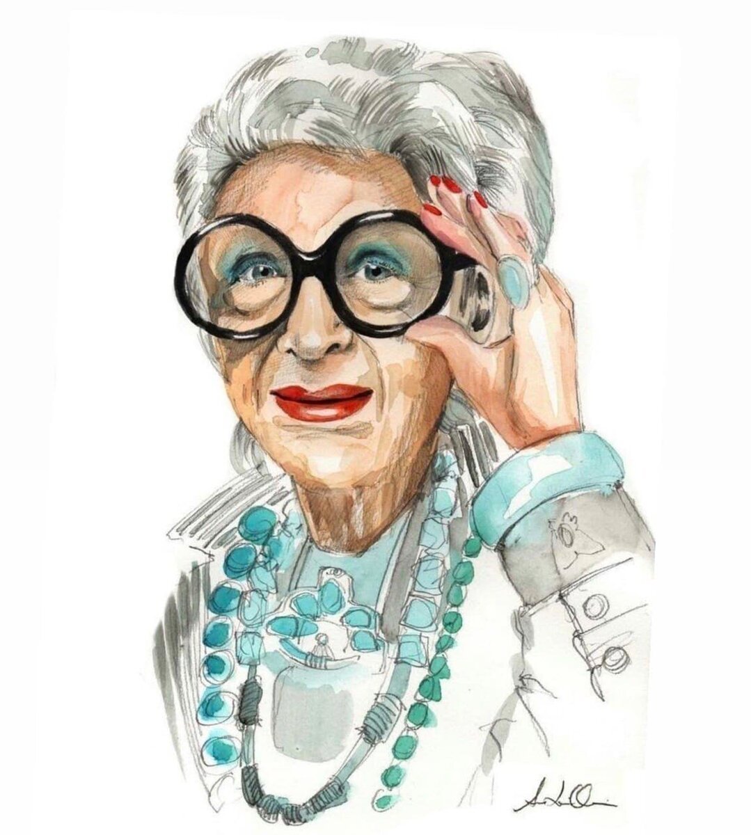 Айрис Апфель в стиле поп арт